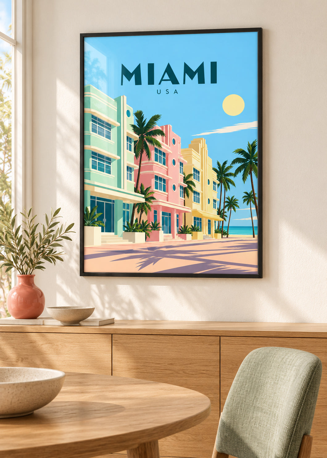 Miami – schwarzer Rahmen mit Acryl
