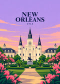 New Orleans – geometrische Illustration, USA