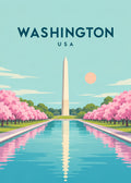 Washington – geometrische Illustration, USA