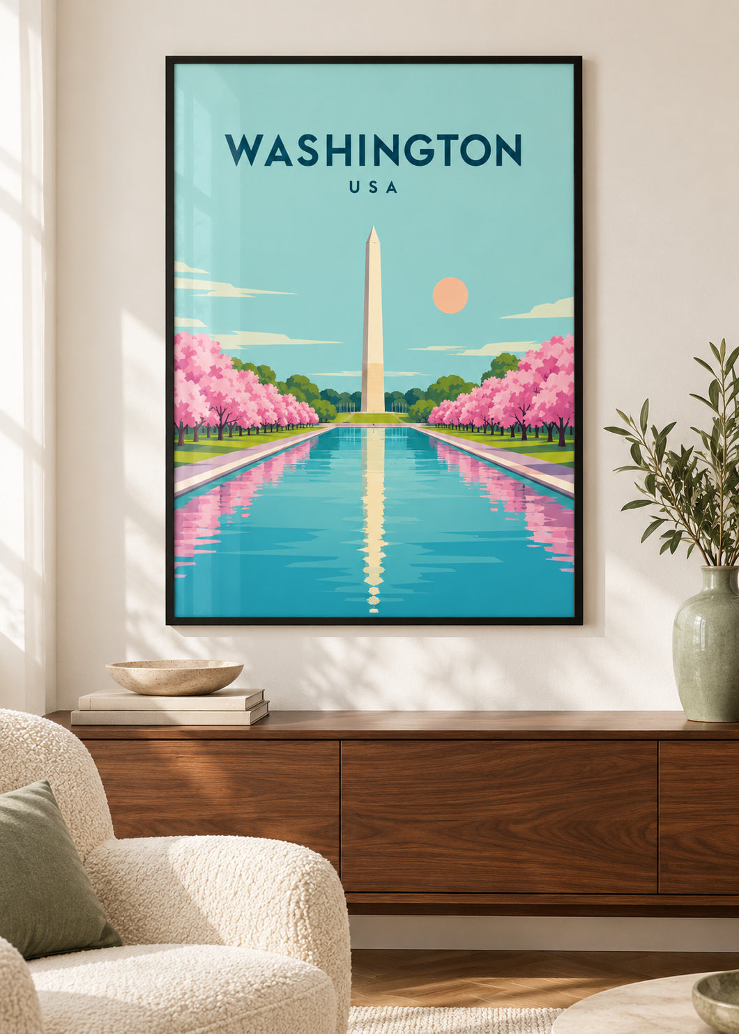 Washington – schwarzer Rahmen mit Acryl