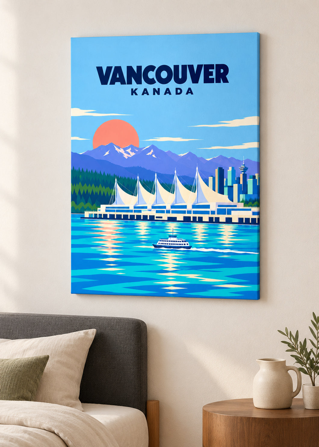 Vancouver – rahmenlose matte Slim-Leinwand