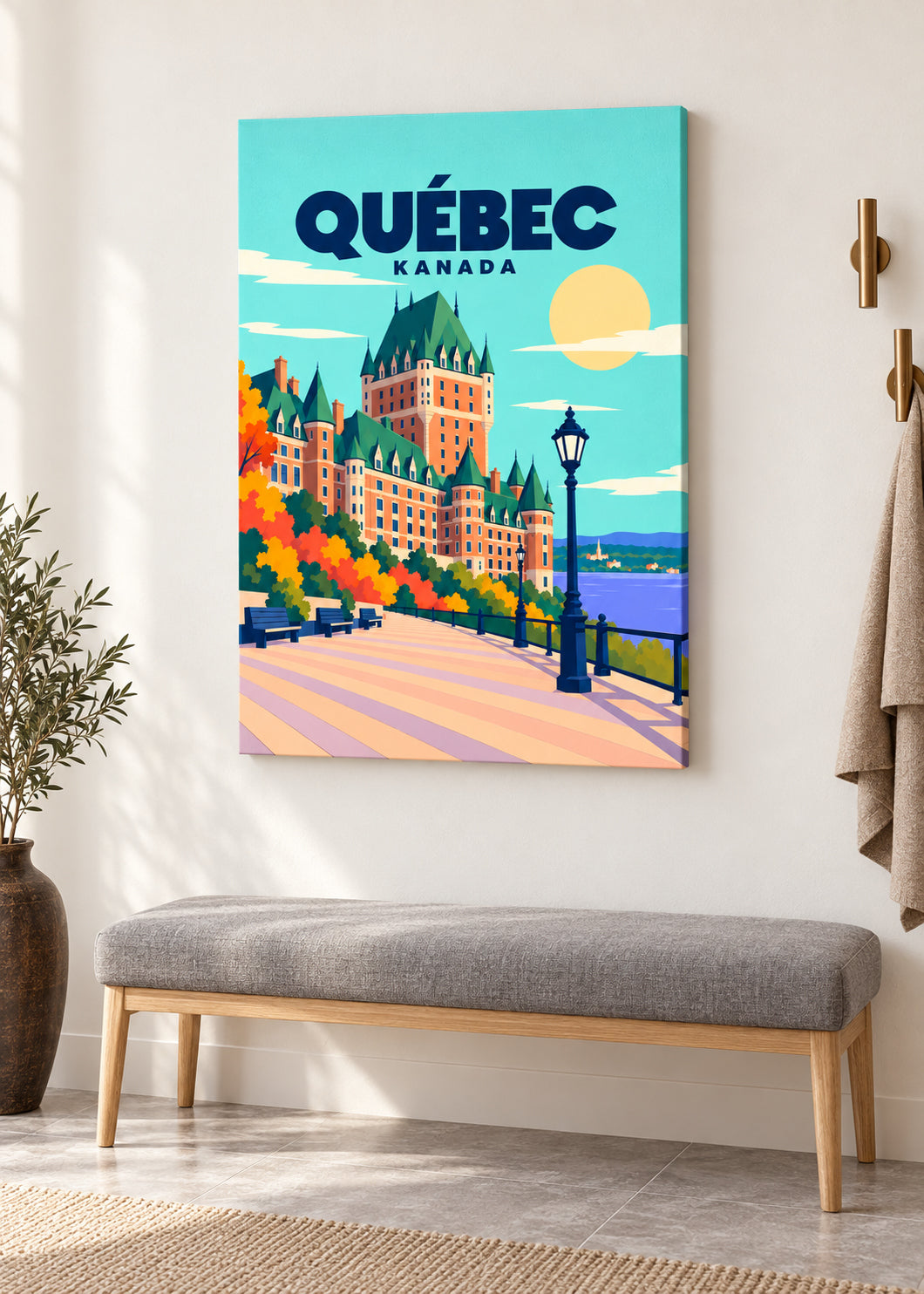 Québec – rahmenlose matte Slim-Leinwand