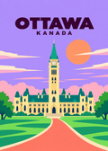 Ottawa – geometrische Illustration, Kanada