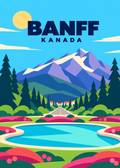 Banff – geometrische Illustration, Kanada