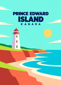 Prince Edward Island – geometrische Illustration von Seacow Head in Kanada