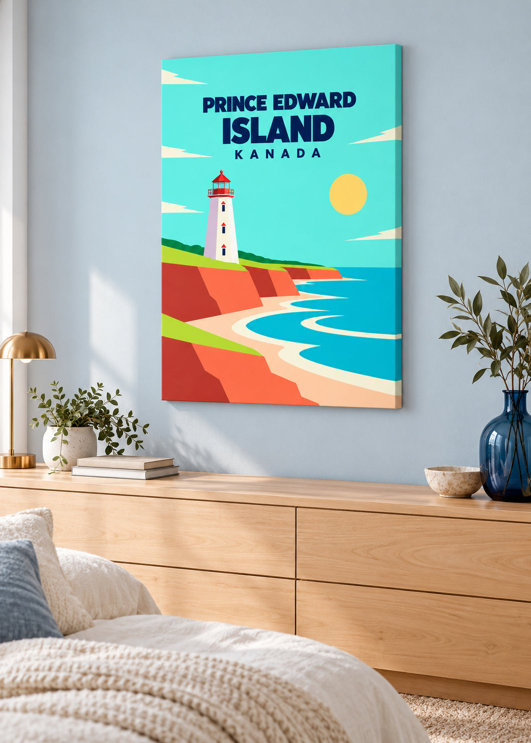 Prince Edward Island auf rahmenloser Slim-Leinwand