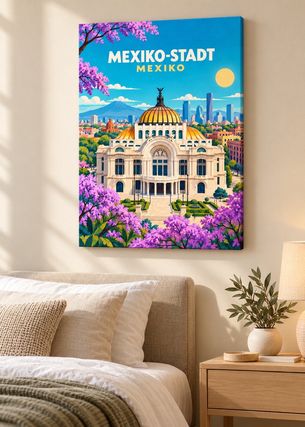 Mexiko-Stadt – Mockup als rahmenlose Slim-Leinwand