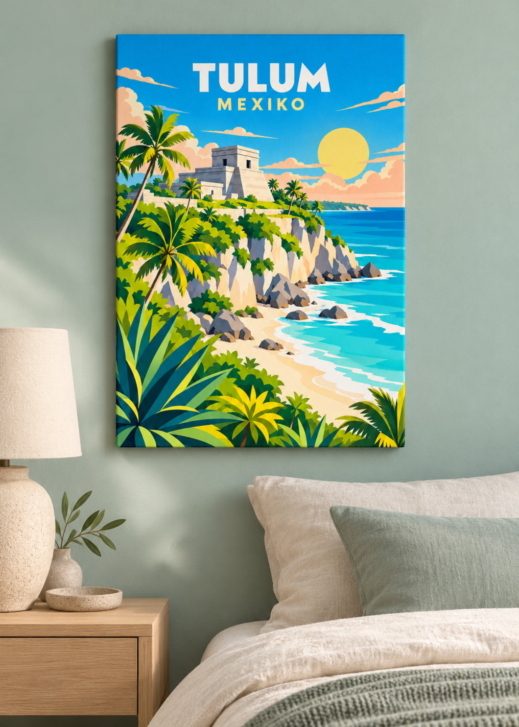 Tulum – Mockup als rahmenlose Slim-Leinwand