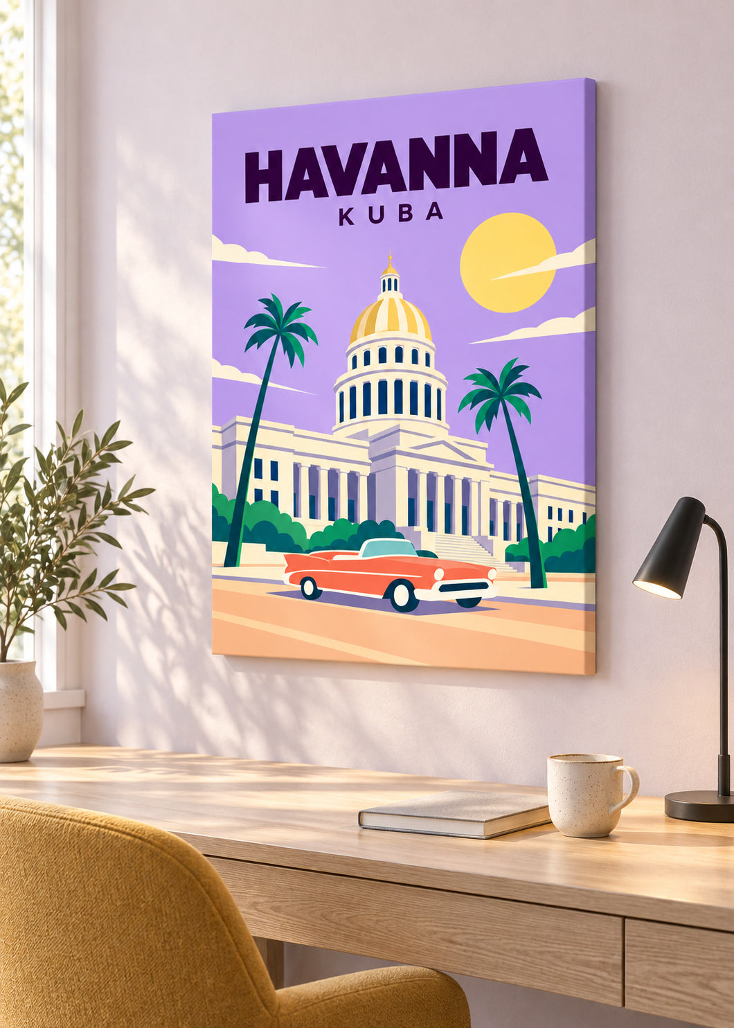 Havanna auf rahmenloser Slim-Leinwand