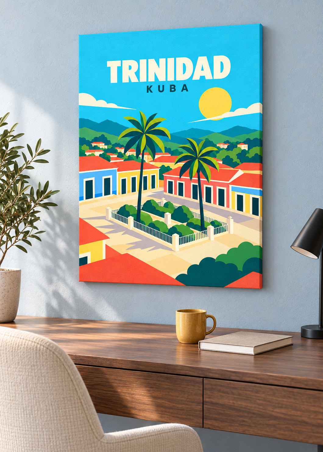 Trinidad auf rahmenloser Slim-Leinwand
