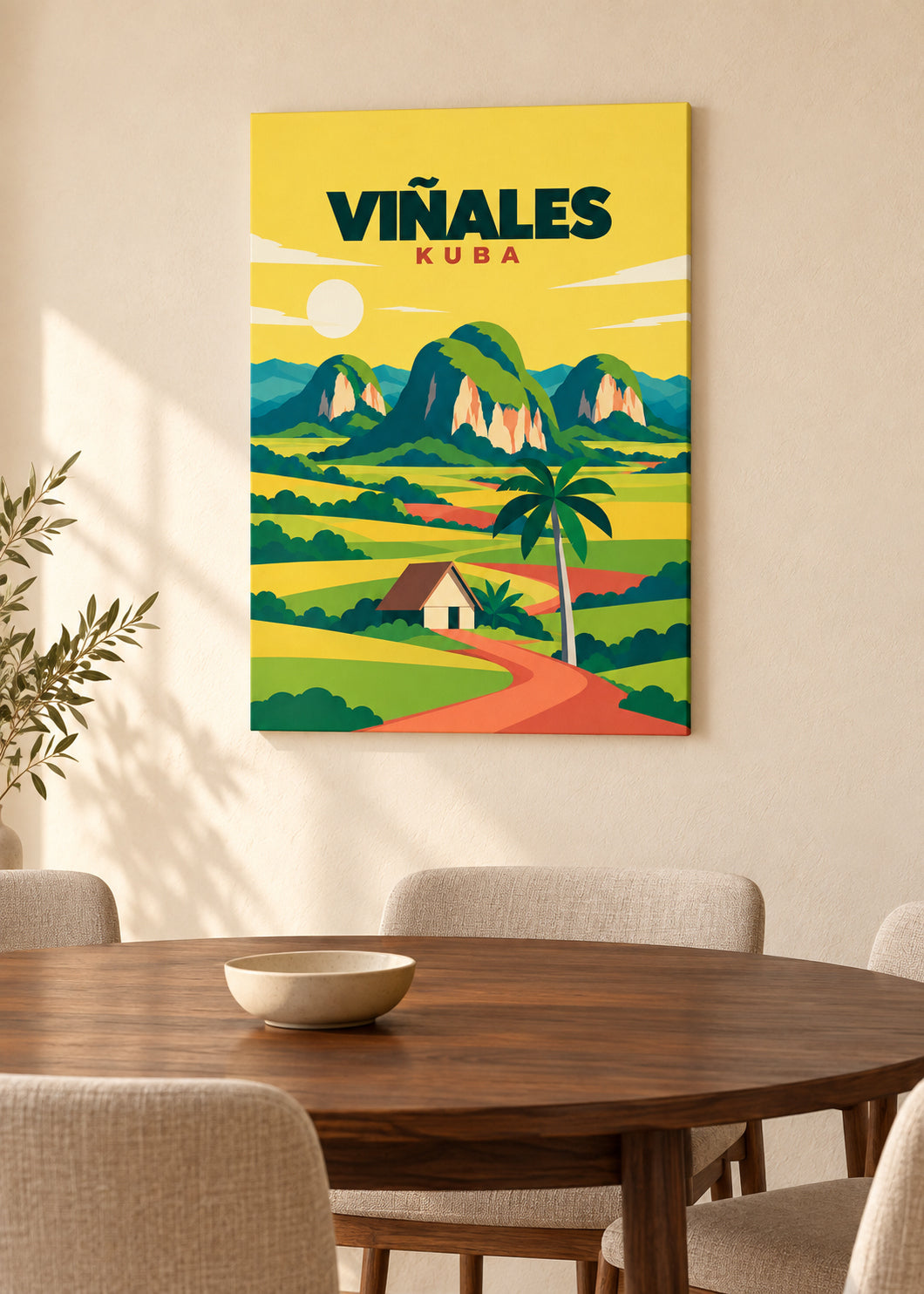 Viñales auf rahmenloser Slim-Leinwand
