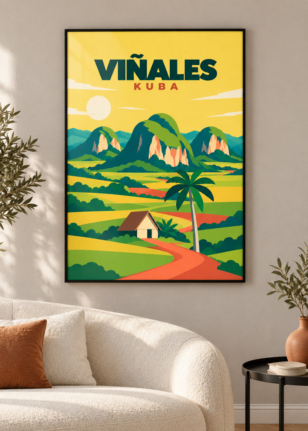 Viñales im dünnen schwarzen Rahmen mit klarem Acrylglas