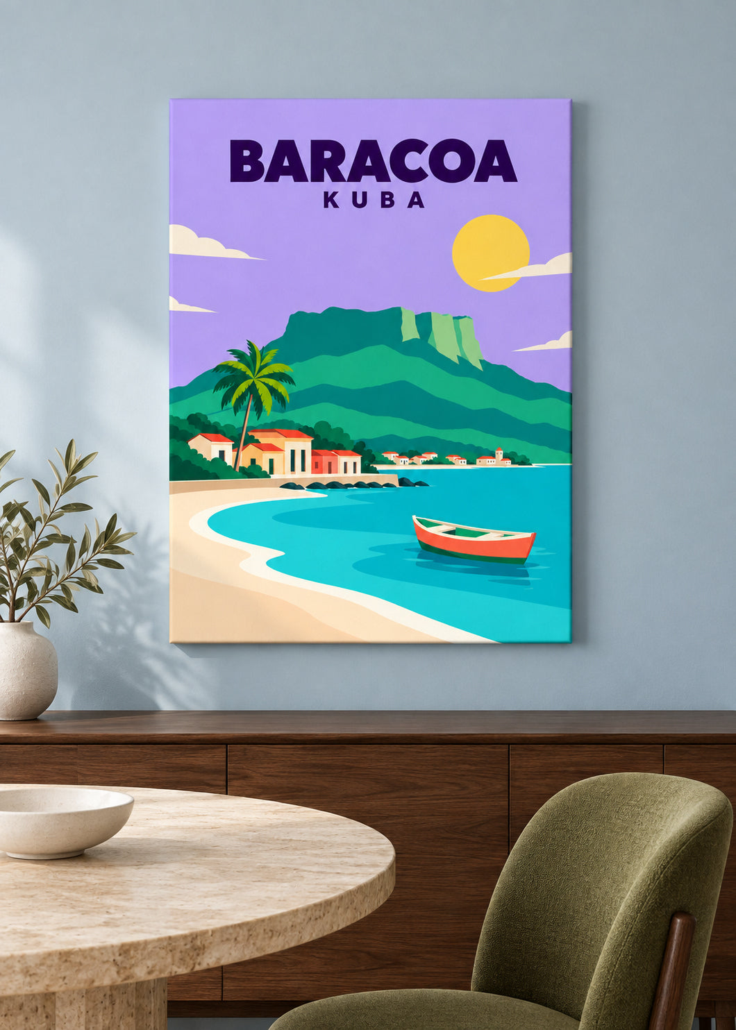 Baracoa – matte rahmenlose Slim-Leinwand