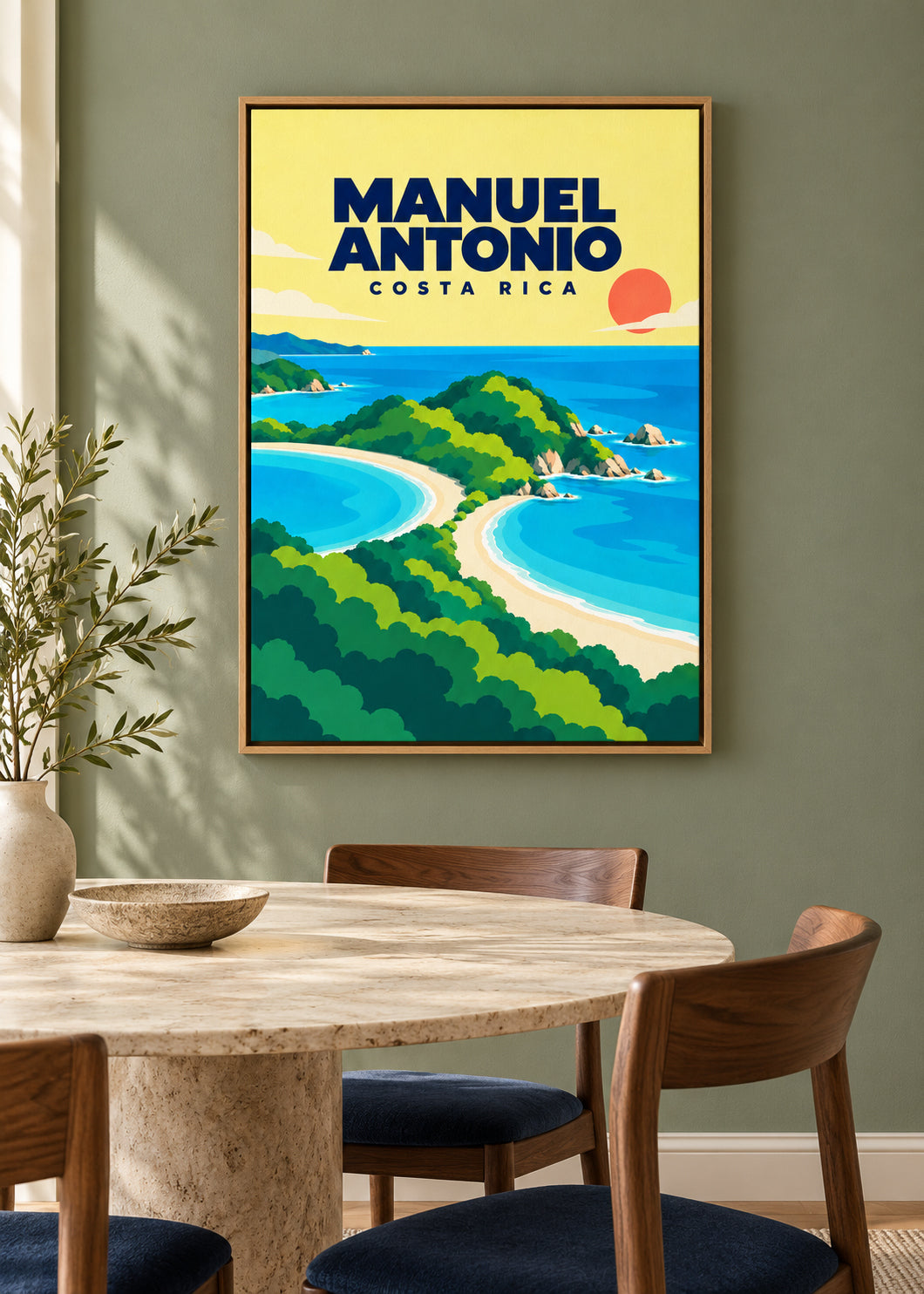 Manuel Antonio – Leinwand im Eichen-Schattenfugenrahmen