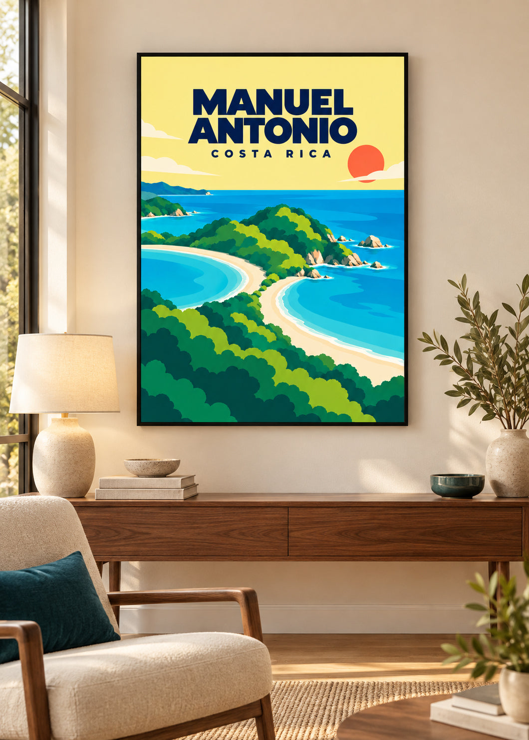 Manuel Antonio – dünner schwarzer Rahmen mit Acrylglas