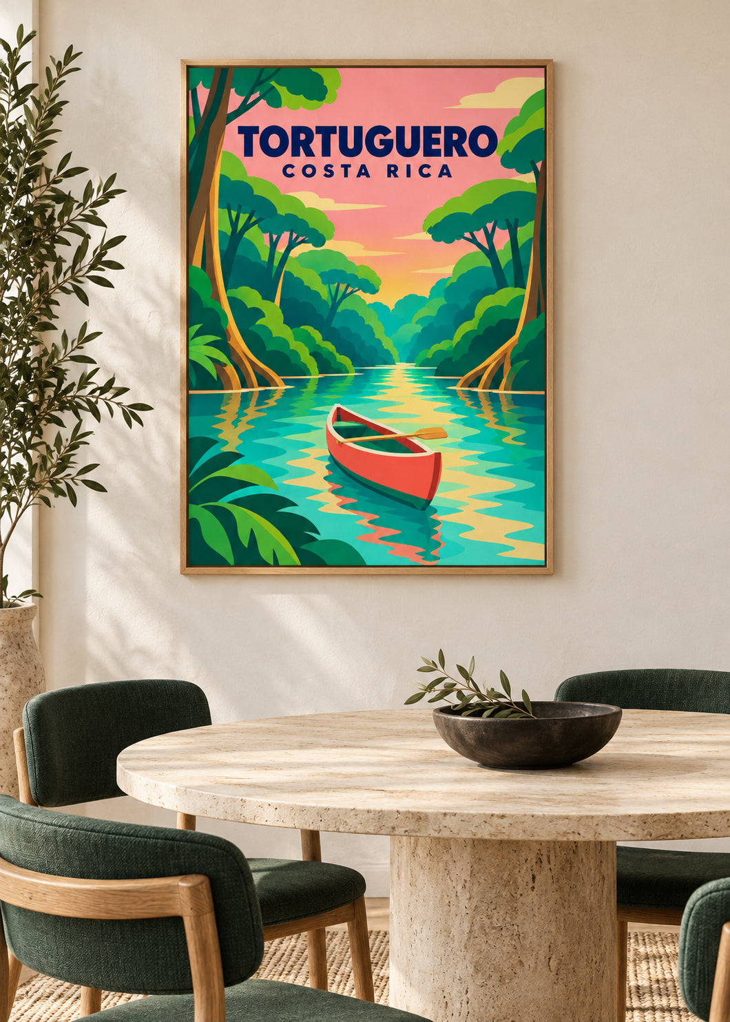 Tortuguero – Leinwand im Eichen-Schattenfugenrahmen