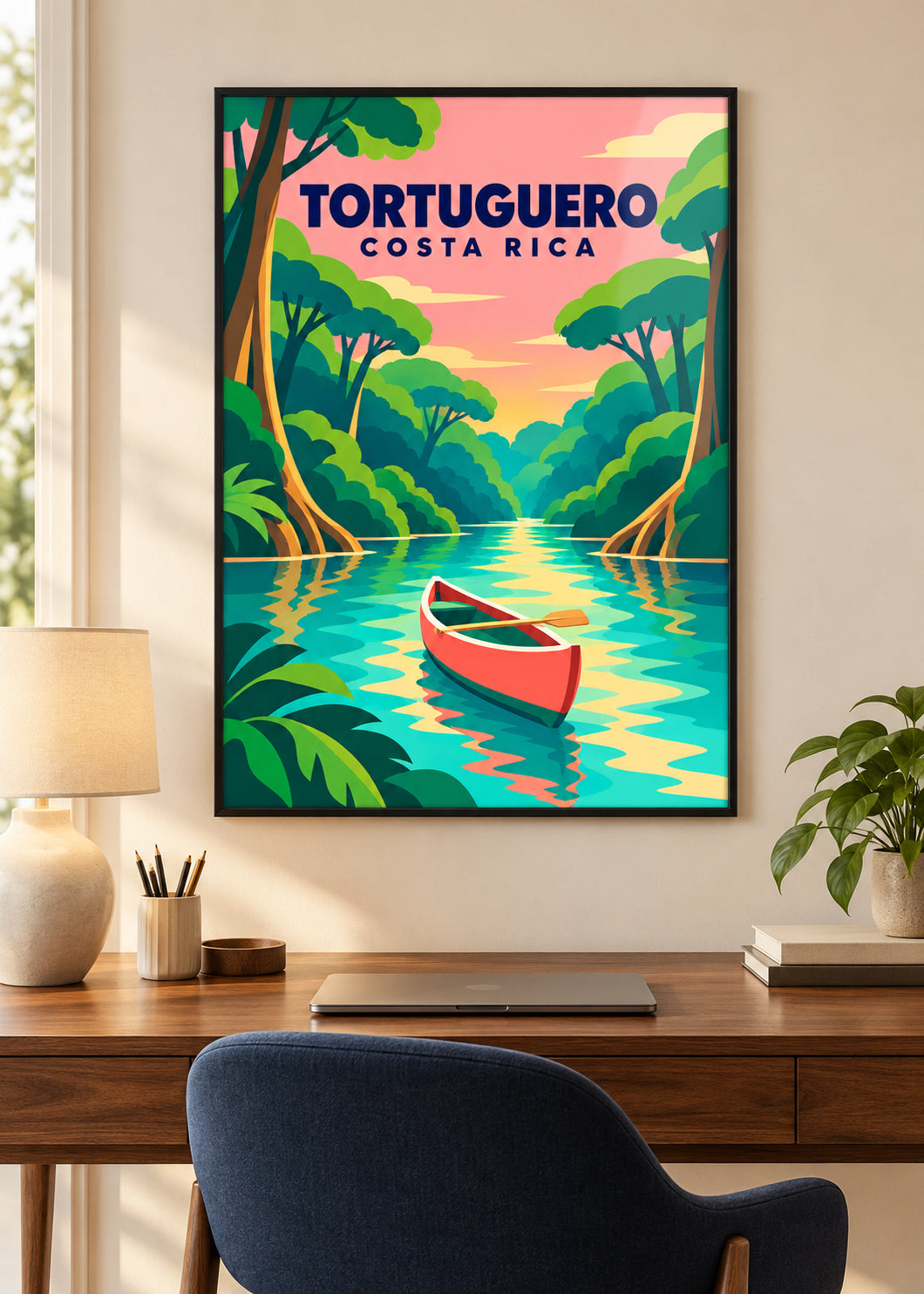 Tortuguero – dünner schwarzer Rahmen mit Acrylglas
