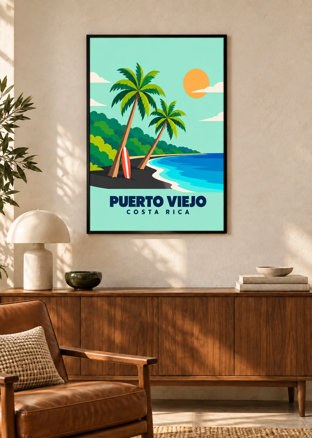 Puerto Viejo – dünner schwarzer Rahmen mit Acrylglas