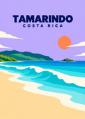 Tamarindo – geometrische Illustration, Costa Rica