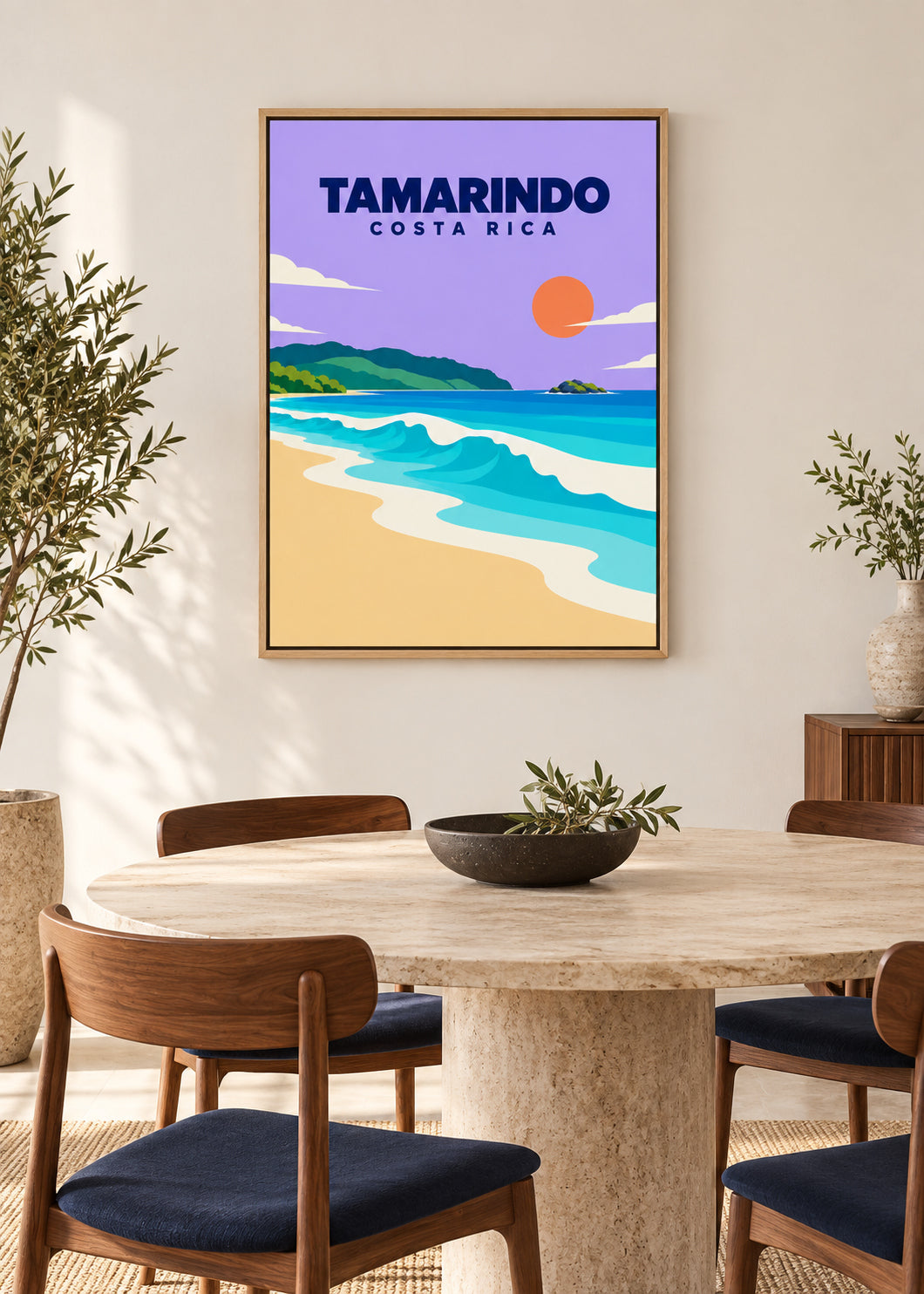 Tamarindo – Leinwand im Eichen-Schattenfugenrahmen