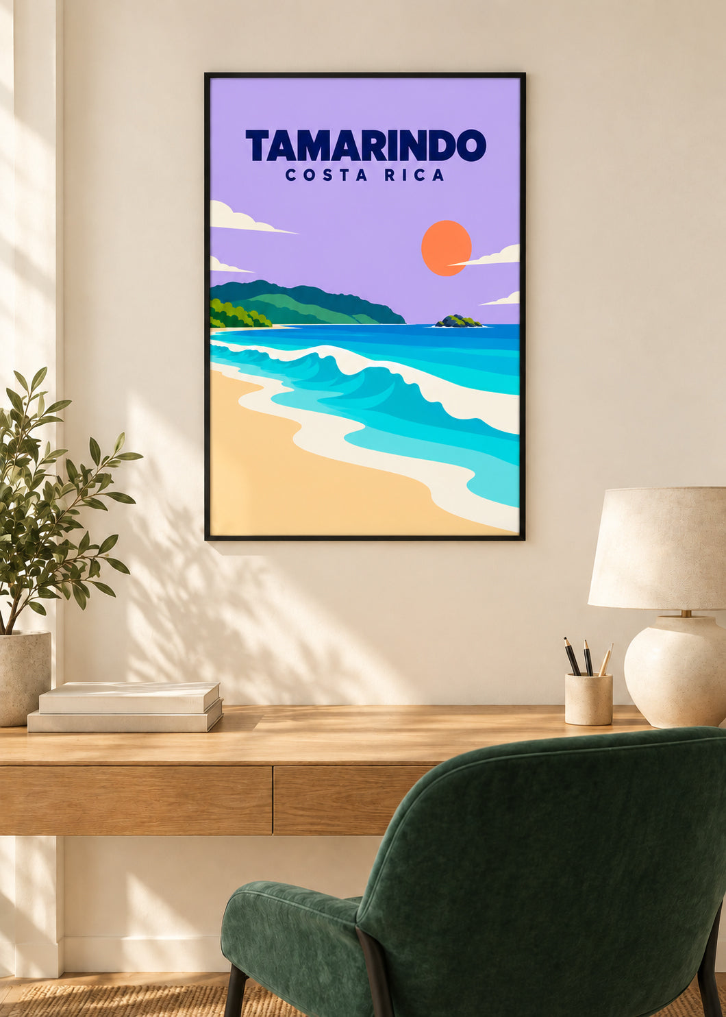 Tamarindo – dünner schwarzer Rahmen mit Acrylglas