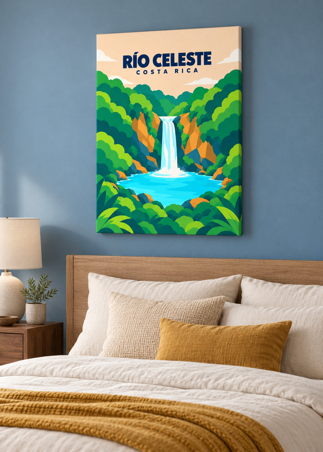 Río Celeste – rahmenlose Slim-Leinwand