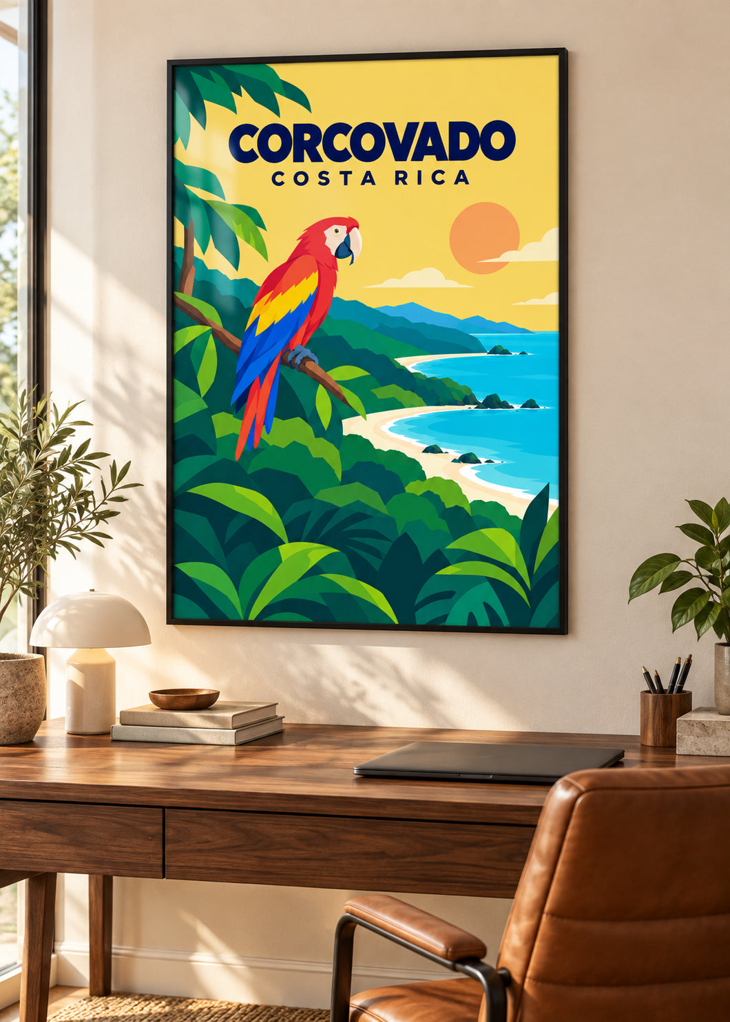Corcovado – dünner schwarzer Rahmen mit Acrylglas