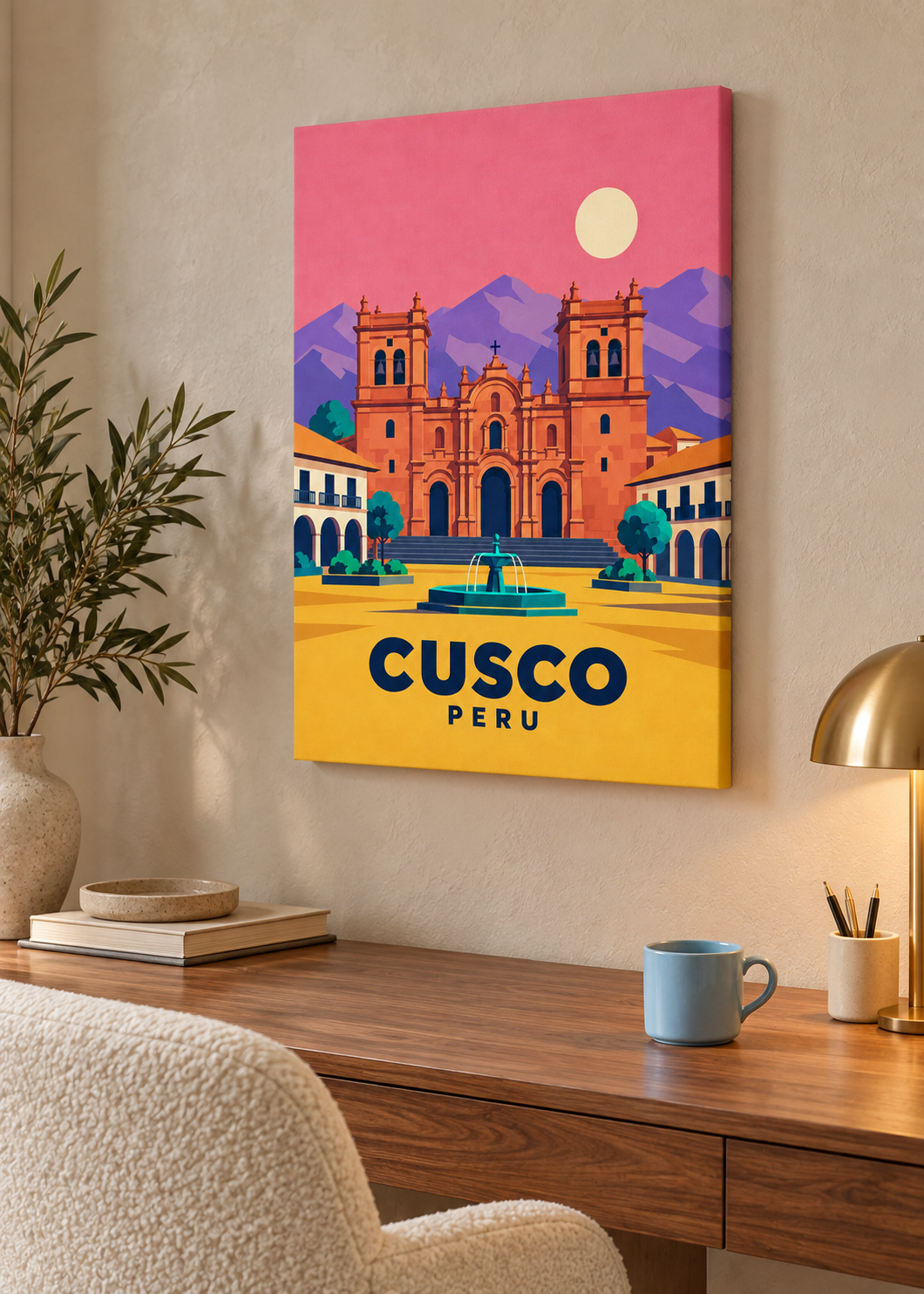 Cusco als rahmenlose Slim-Leinwand