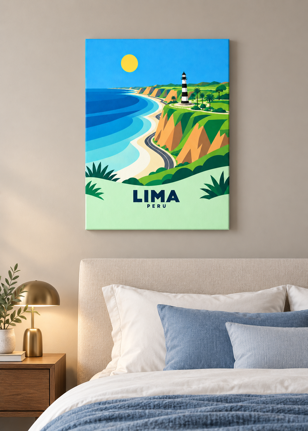 Lima als rahmenlose Slim-Leinwand