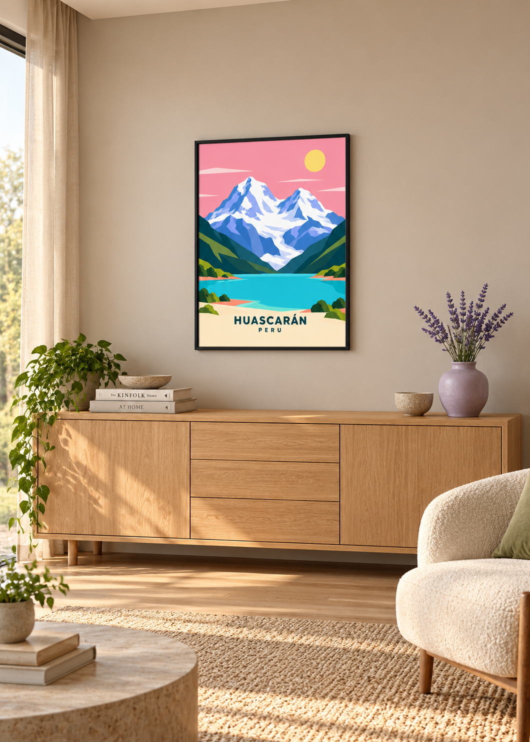 Huascarán im dünnen schwarzen Rahmen mit klarem Acryl