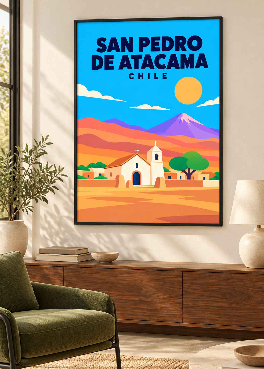 San Pedro de Atacama – dünner schwarzer Rahmen mit Acrylglas