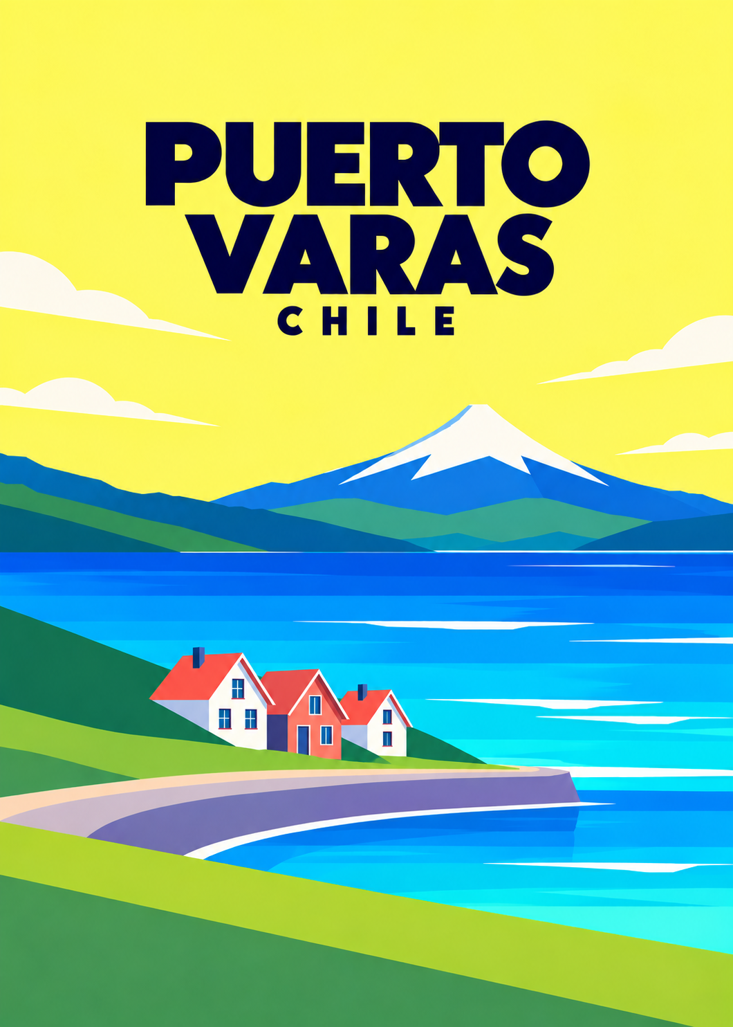 Puerto Varas – geometrisches Hauptmotiv, Chile