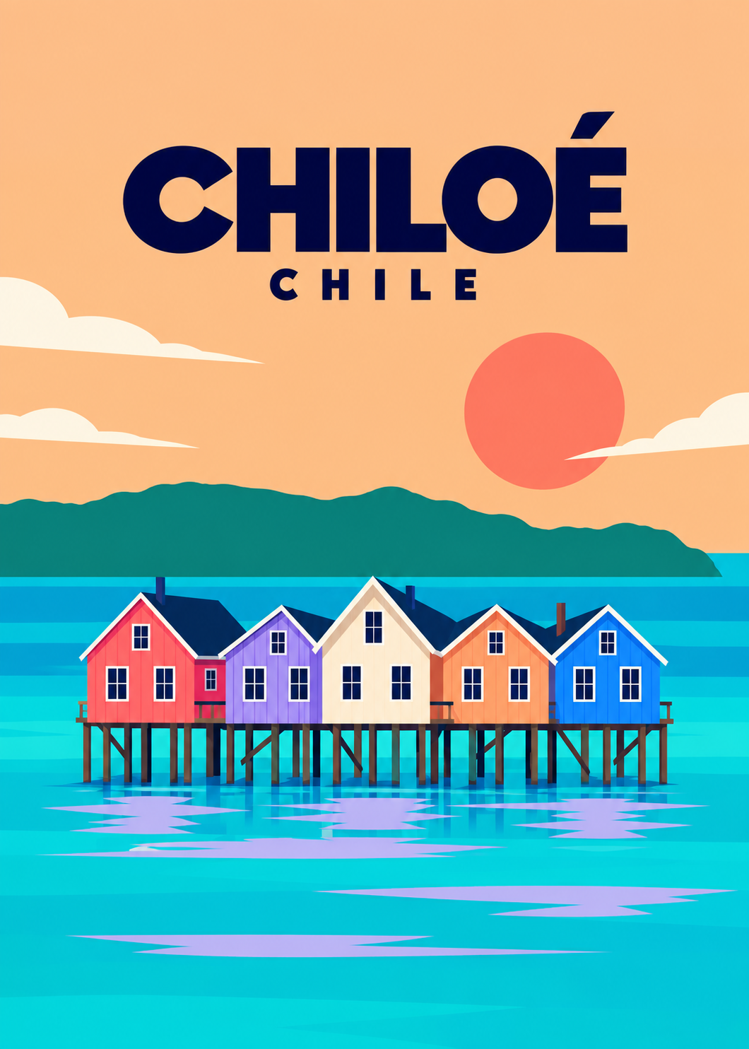 Chiloé – geometrisches Hauptmotiv, Chile