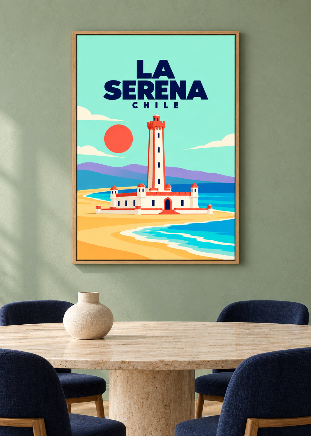 La Serena – Leinwand im Eichen-Schattenfugenrahmen