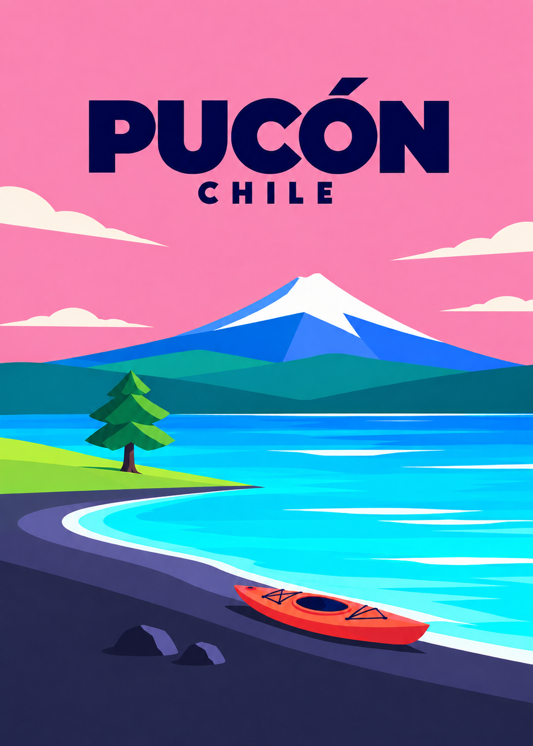 Pucón – geometrisches Hauptmotiv, Chile