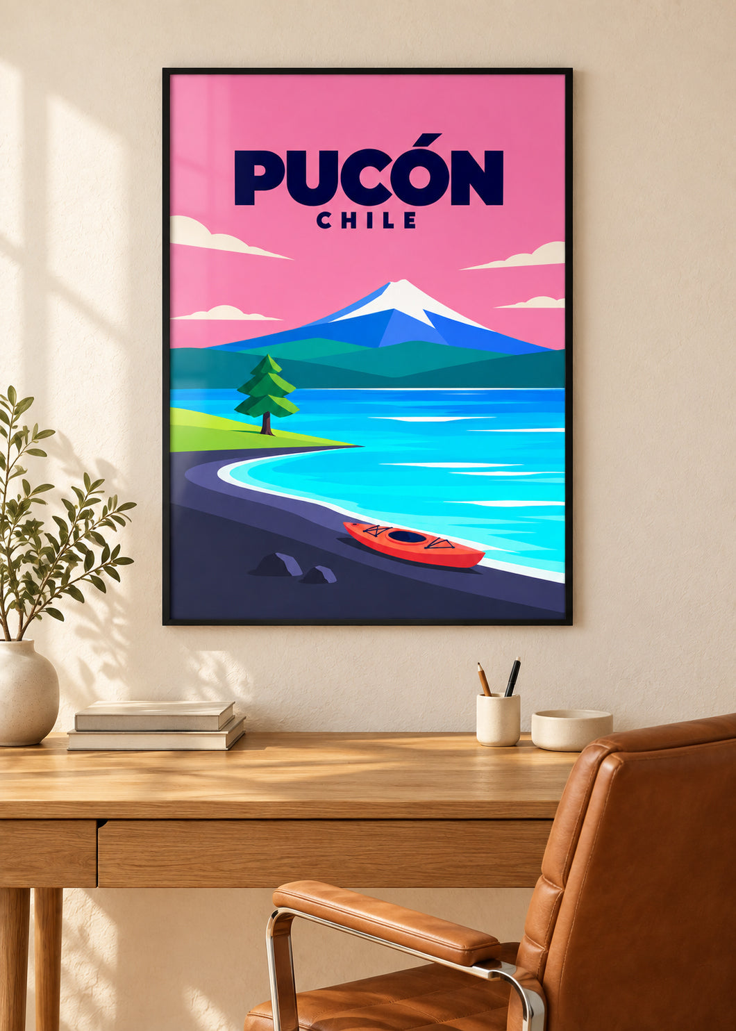 Pucón – Mockup im schwarzen Rahmen mit Acryl
