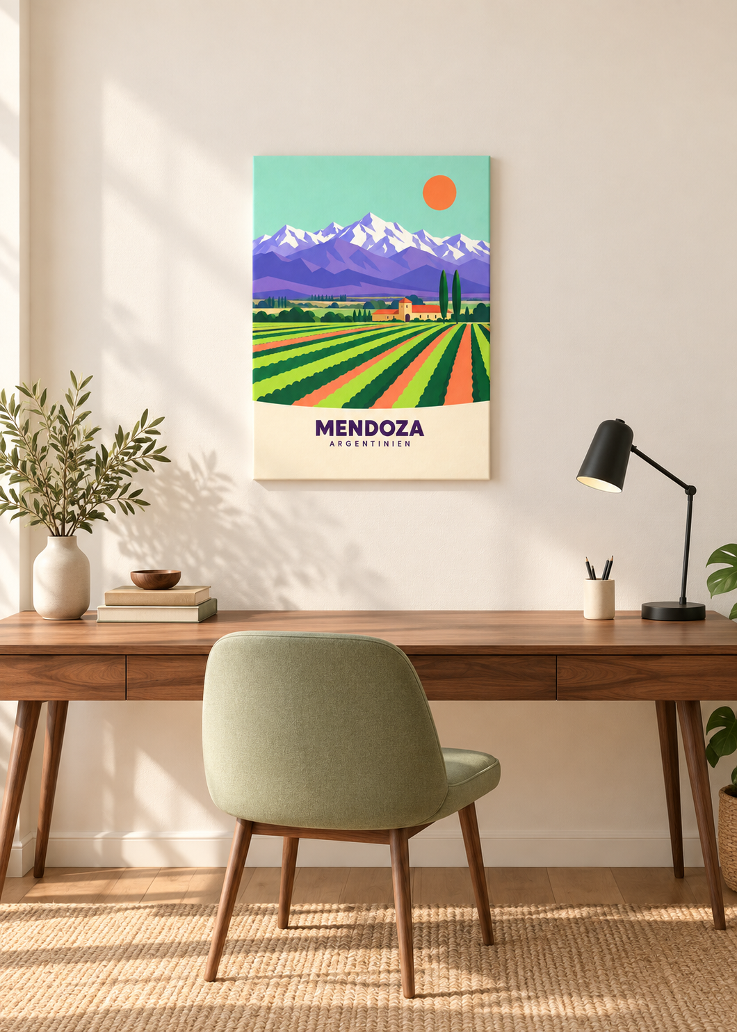 Mendoza als rahmenlose Slim-Leinwand