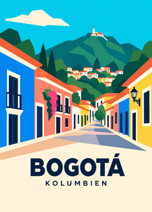 Bogotá – geometrische Illustration, Kolumbien