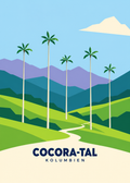 Cocora-Tal – geometrische Illustration, Kolumbien