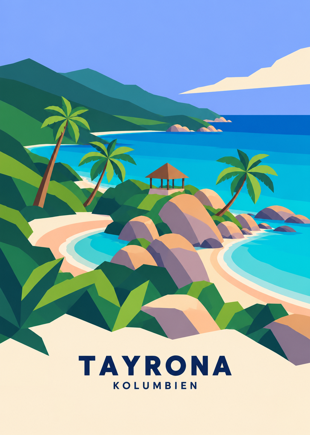 Tayrona – geometrische Illustration aus Kolumbien
