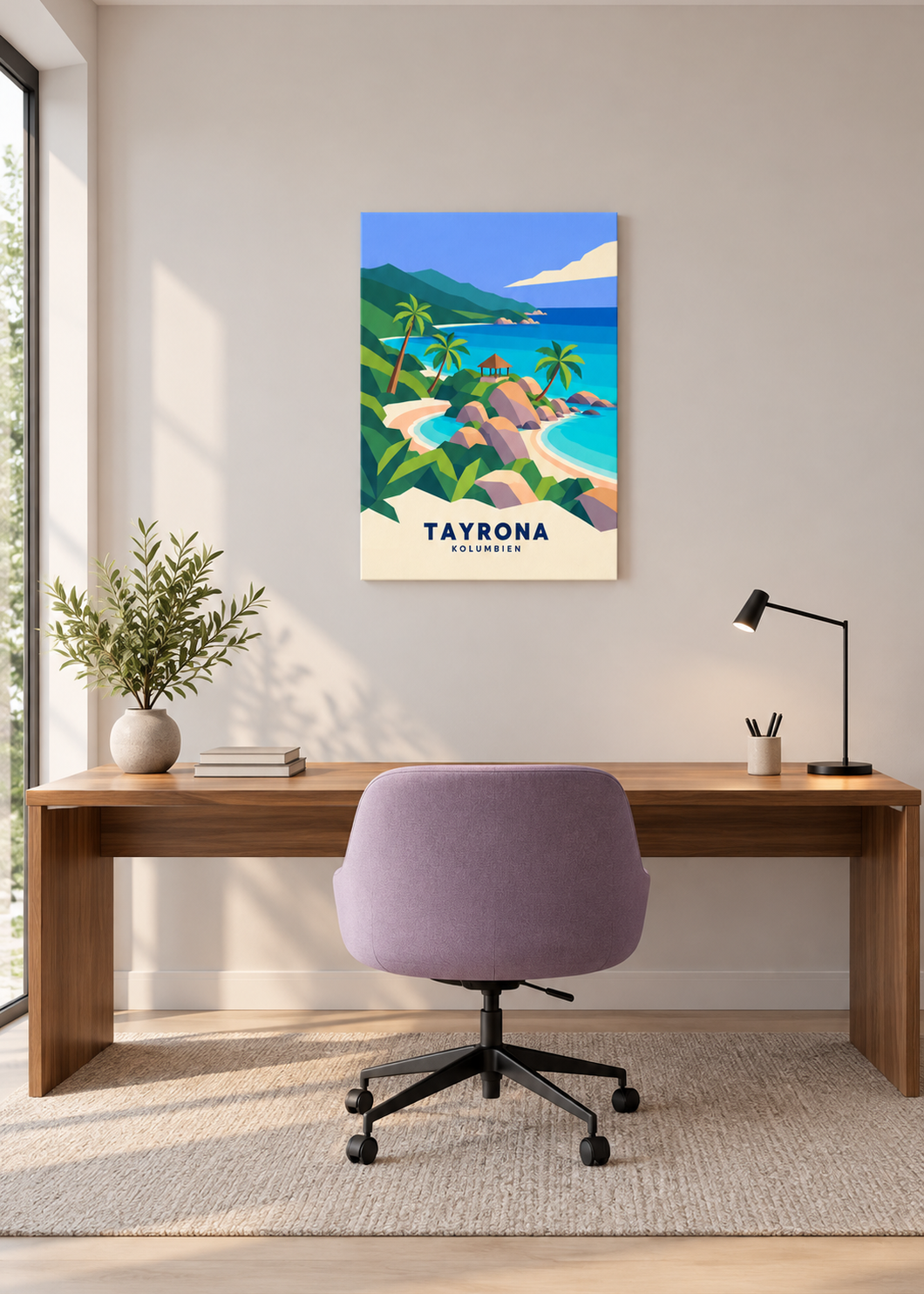 Tayrona auf rahmenloser Slim-Leinwand