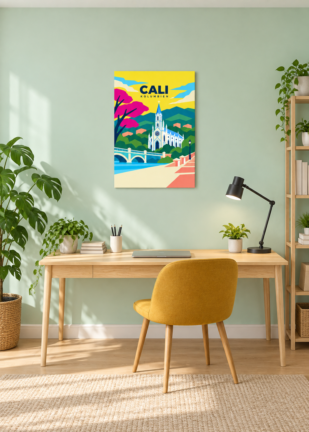 Cali auf rahmenloser Slim-Leinwand