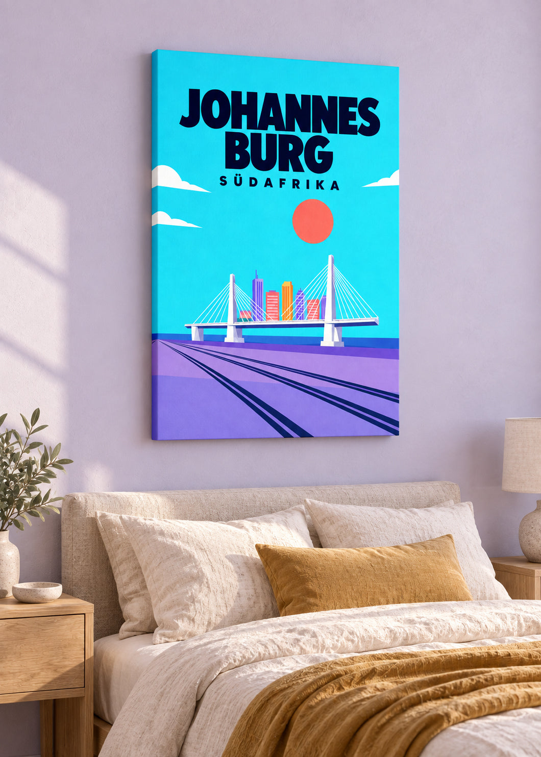 Johannesburg – Slim-Leinwand ohne Rahmen