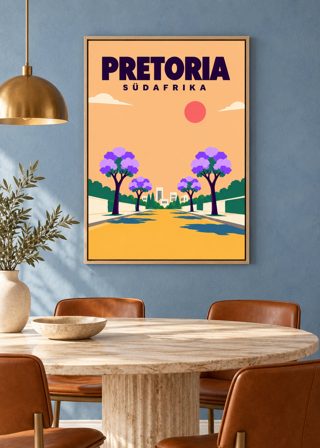 Pretoria – Leinwand im dünnen Eichen-Schattenfugenrahmen