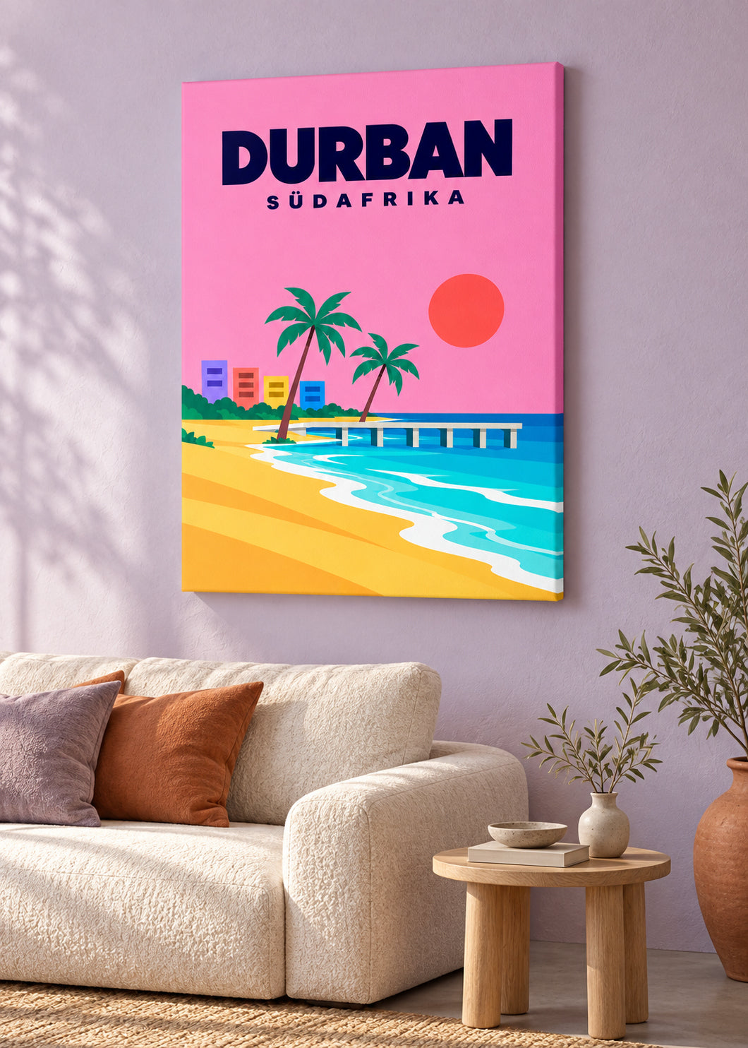 Durban – matte rahmenlose Slim-Leinwand