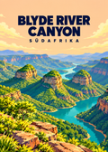 Blyde River Canyon – geometrische Illustration, Südafrika