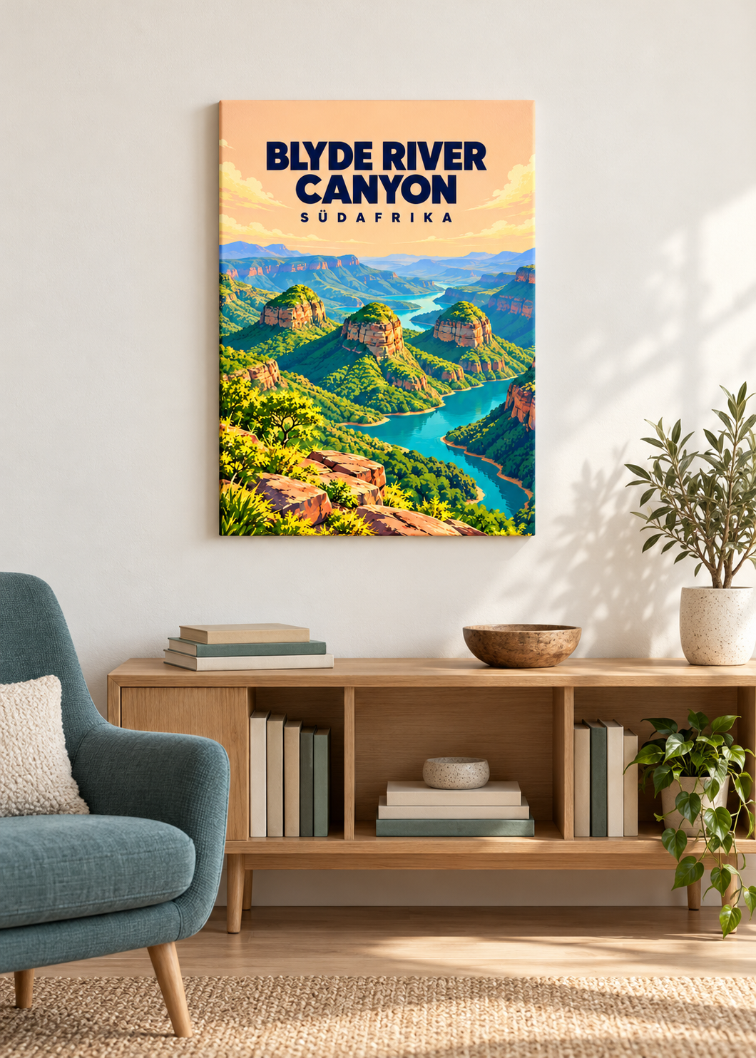 Blyde River Canyon – rahmenlose matte Slim-Leinwand