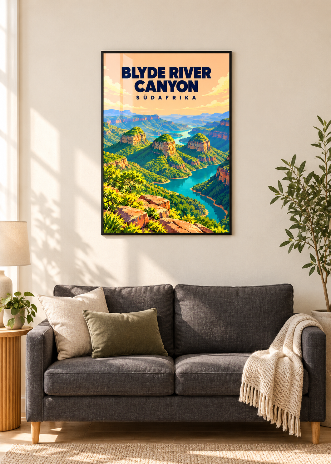 Blyde River Canyon – dünner schwarzer Rahmen mit Acrylglas