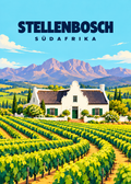 Stellenbosch – geometrische Illustration, Südafrika