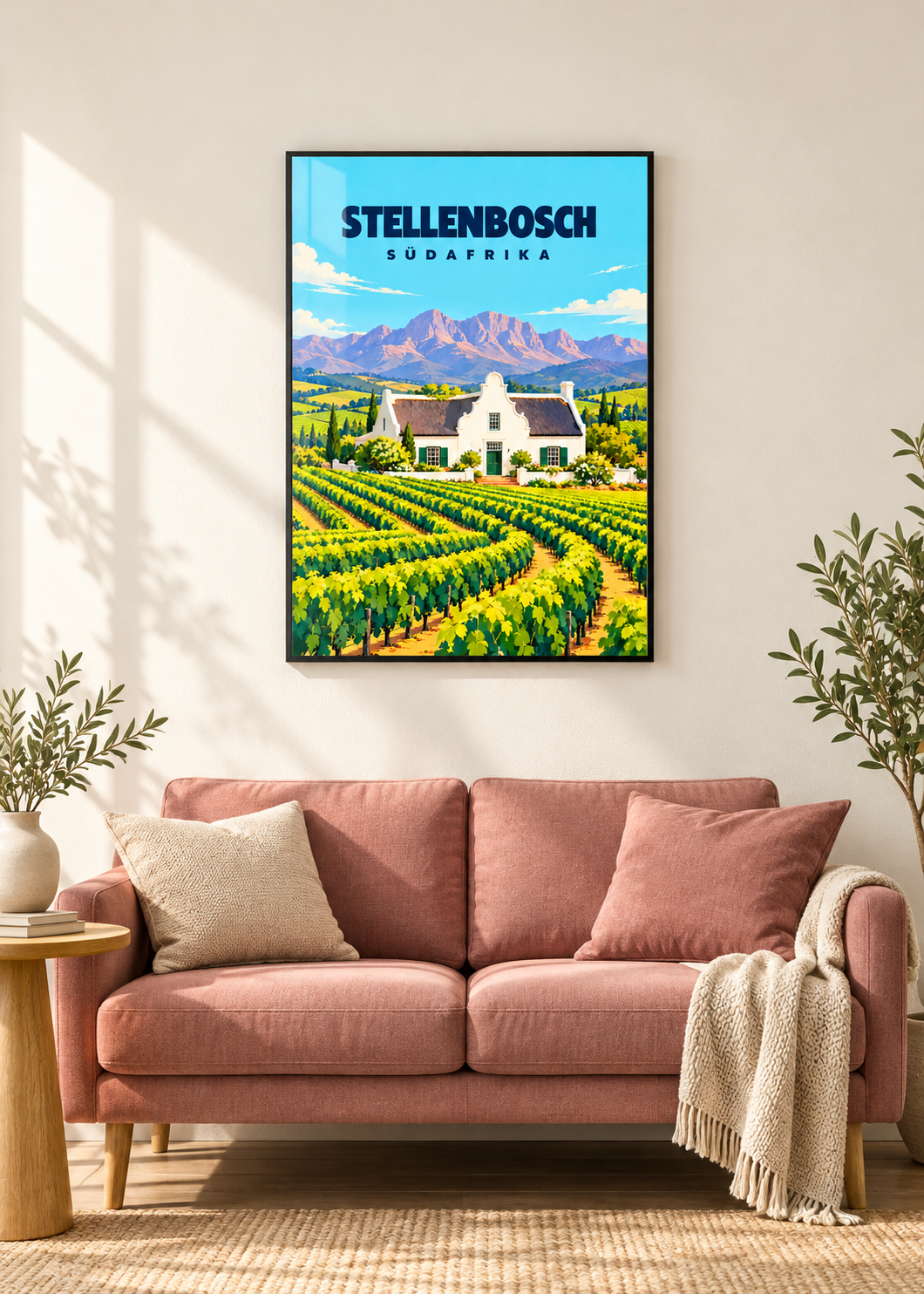 Stellenbosch – dünner schwarzer Rahmen mit Acrylglas